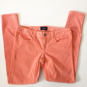 American Eagle Coral Stretch Corduroy Jeggings